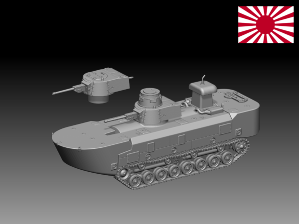 HINODE 1/144レジンキット　 WW2 日本海軍戦車　特三式内火艇 カチ車　ワールドタンク ミュージアム