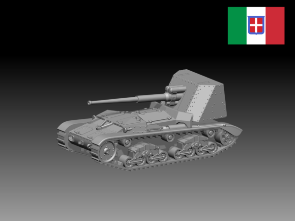 HINODE 1/144 レジンキット　WW2イタリア軍 セモヴェンテ da 90/53対戦車自走砲