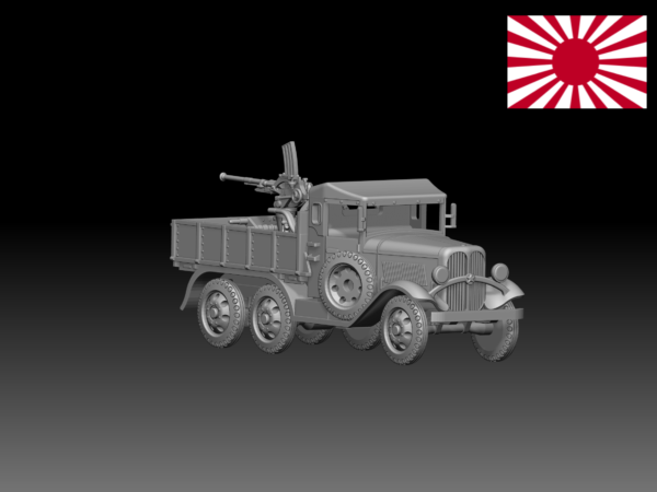 HINODE 1/144レジンキット　WW2日本陸軍　九四式六輪自動貨車 B 20mm機関銃搭載