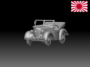 HINODE 1/144レジンキット  WW2日本陸軍　九五式小型乗用車　軍用車両　A