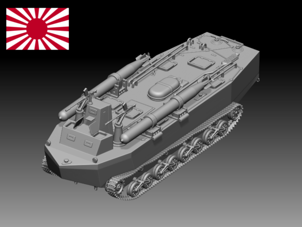 HINODE 1/144 レジンキット　 WW2 日本海軍　特四式内火艇 カツ九三式十三粍機銃&魚雷搭載