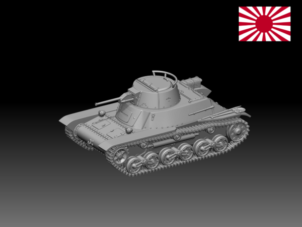 HINODE 1/144 レジンキット　 WW2 日本陸軍 九八式軽戦車 ケニ