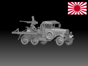 HINODE 1/144レジンキット　WW2日本陸軍　九四式六輪自動貨車 A 20mm機関銃搭載